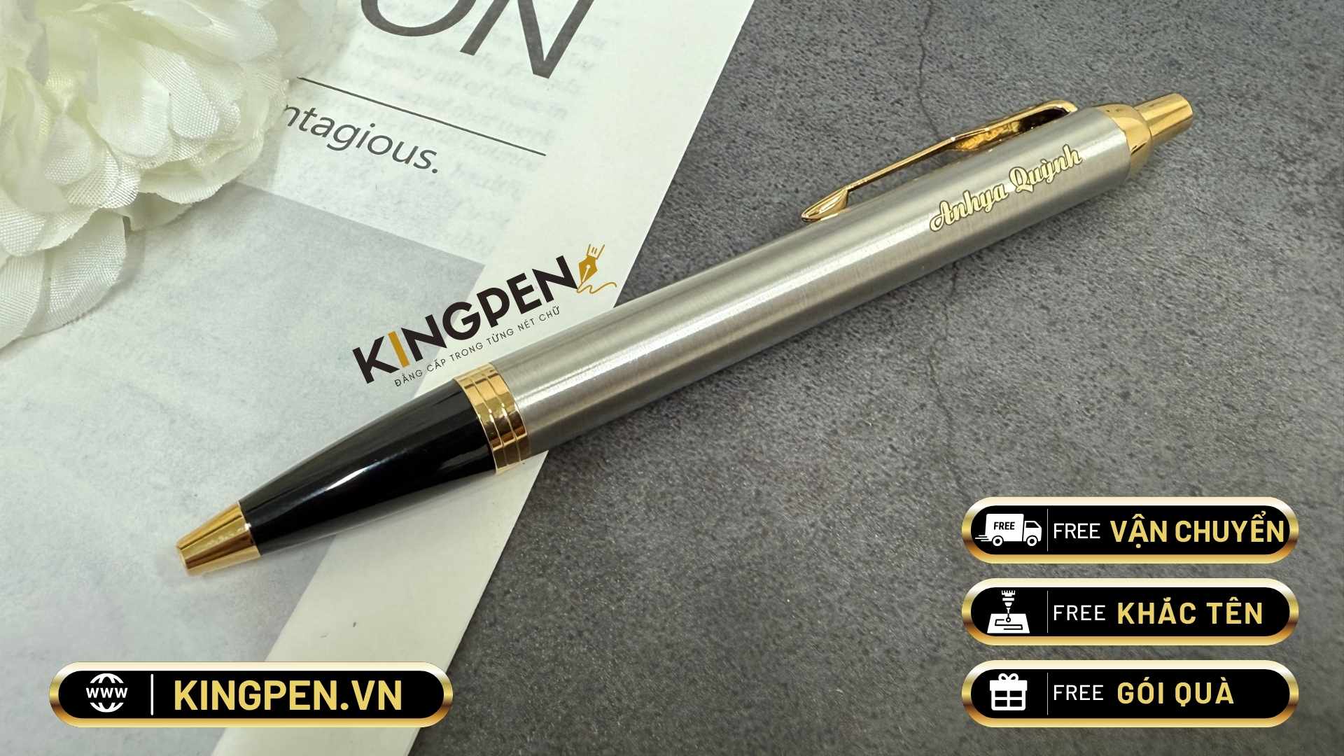 Bút bi Parker IM 2017 Brushed Metal GT Ballpoint Pen 1931670 7 Bút bi Parker IM 2017 Brushed Metal GT Ballpoint Pen 1931670