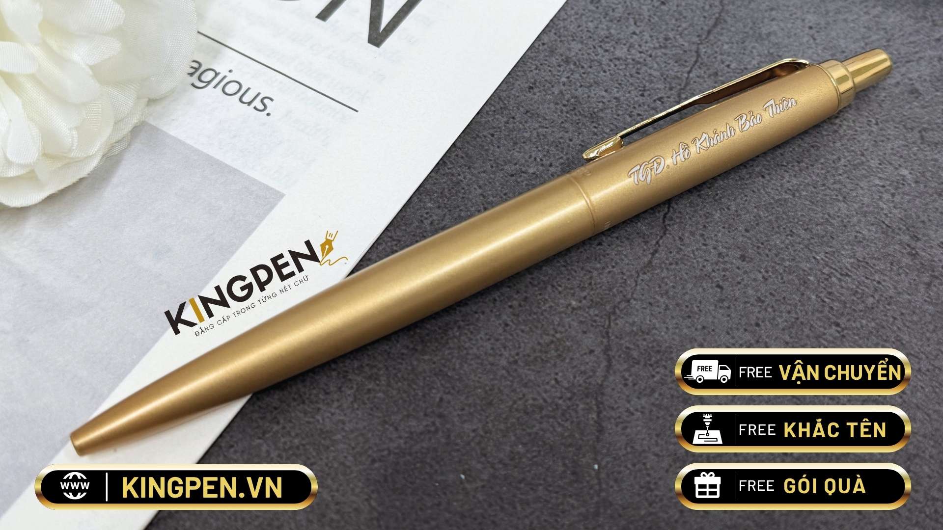 Bút bi Parker Jotter XL Monochrome Gold Ballpoint Pen 2122754 5 Bút bi Parker Jotter XL Monochrome Gold Ballpoint Pen 2122754