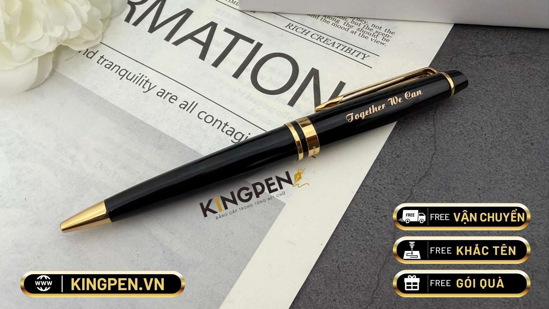 Bút bi Waterman Expert Black GT Ballpoint Pen S0951700 7 Bút bi Waterman Expert Black GT Ballpoint Pen S0951700