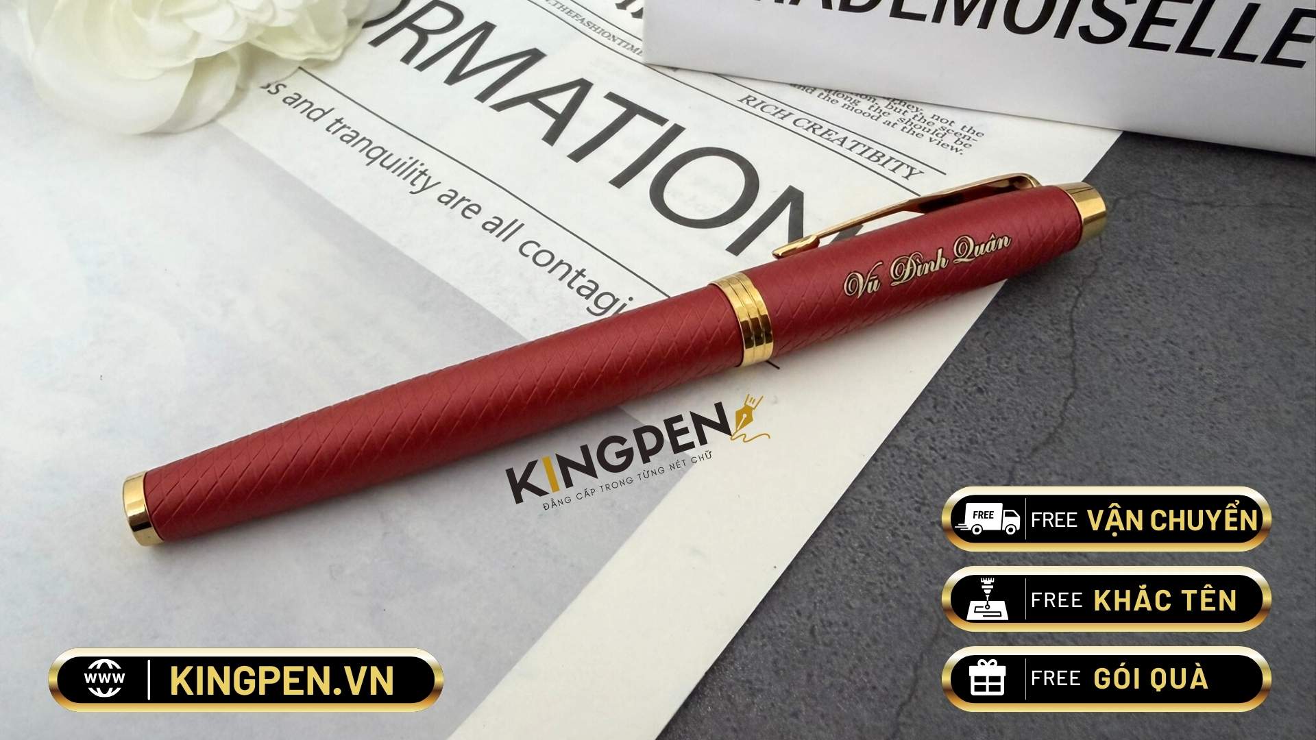 Bút dạ bi Parker IM Premium Red GT Rollerball Pen 2143647 8 Bút dạ bi Parker IM Premium Red GT Rollerball Pen 2143647