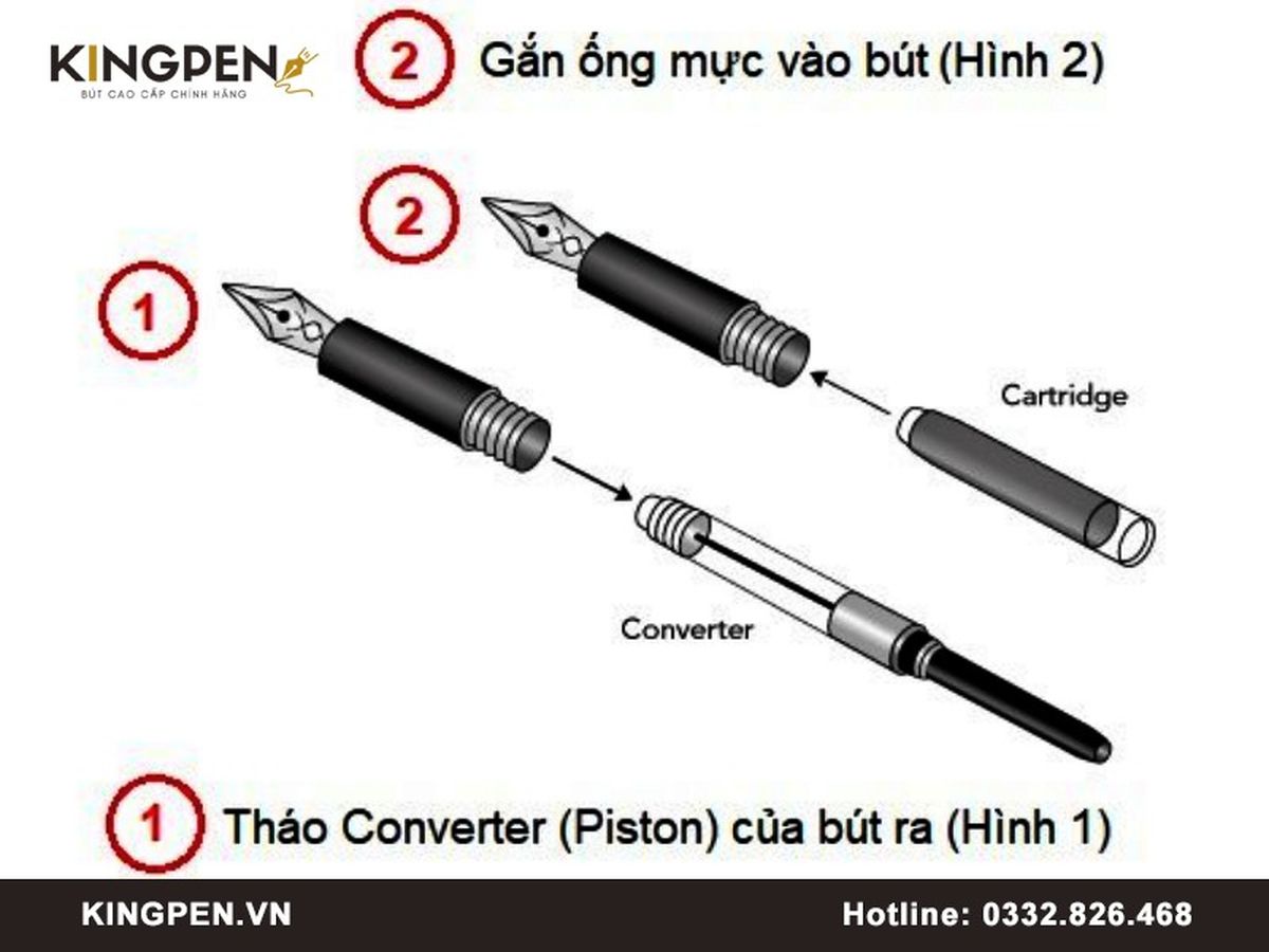 Hướng dẫn cách lắp ống mực bút Parker chuẩn nhất 4 Hướng dẫn cách lắp ống mực bút Parker