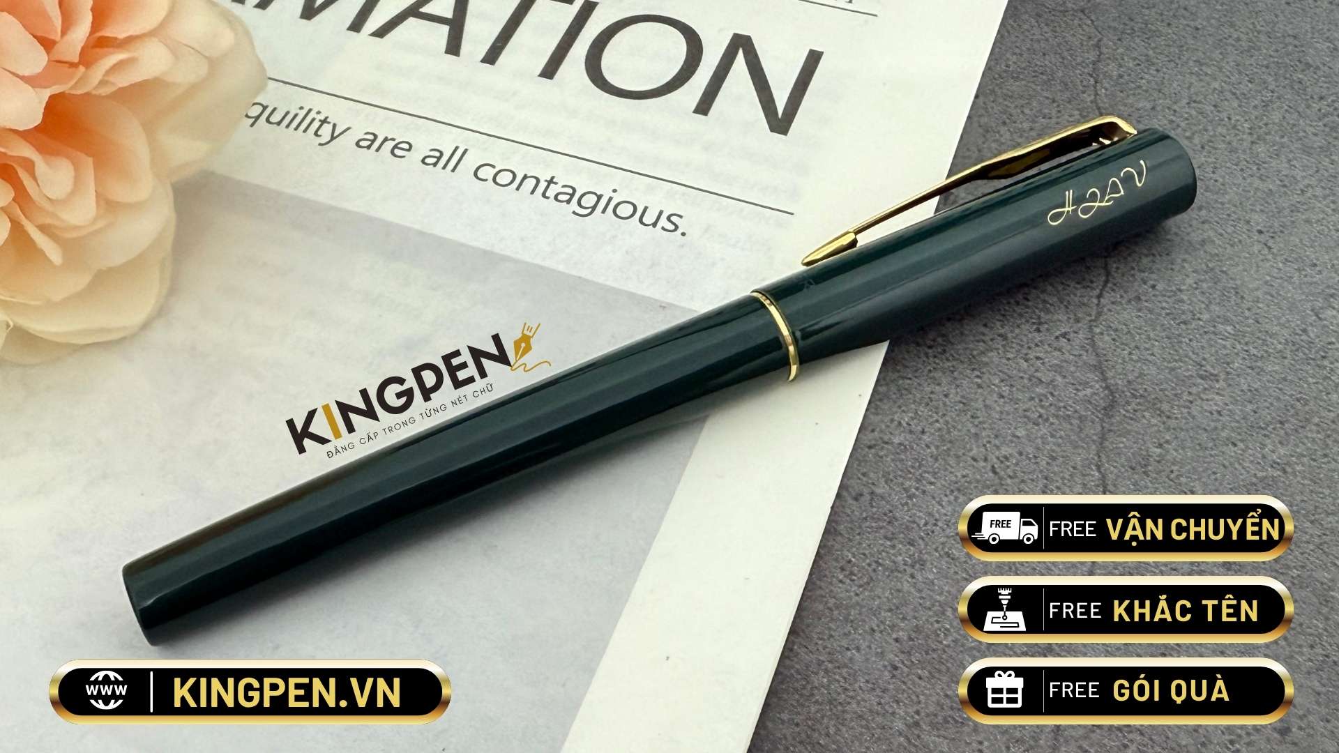 Bút dạ bi Parker Vector XL 18K Green GT Rollerball 4 Bút dạ bi Parker Vector XL 18K Green GT Rollerball