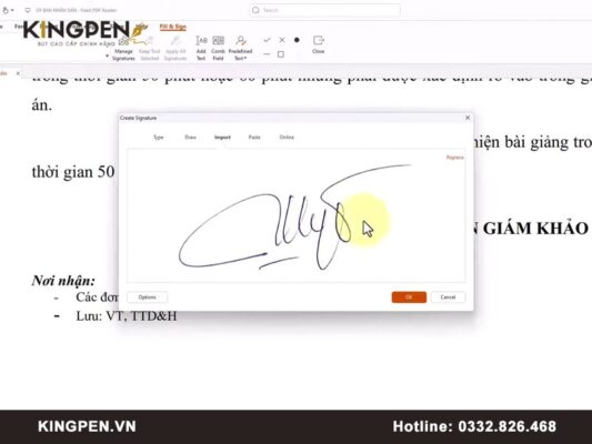 Chèn chữ ký vào file pdf