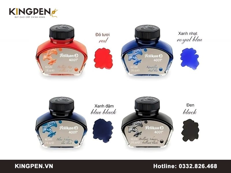 Mực Pelikan 4001 chính hãng & độ bền màu cao