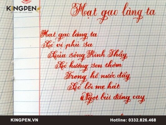 Bài thơ luyện viết chữ đẹp ngắn